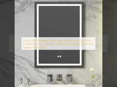 کابینت فانتزی حمام هوشمند ال ای دی با آینه ضد مه و نوردهی حسگر حرکت